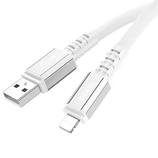 Кабель Hoco X85 Lightning Strength charging data cable 1 м білий