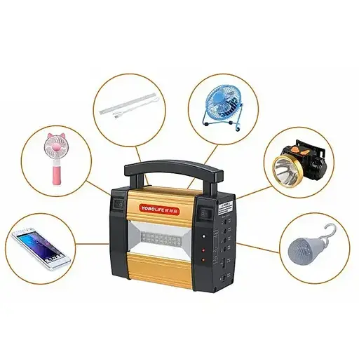 Кемпінговий акумуляторний ліхтар LM-367 (COB + 3xLamp) + сонячна панель + Power Bank (1 режим) - фото 2