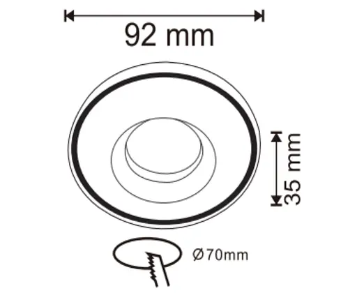 Світильник точковий Horoz Electric FIRUZE чорний - фото 2