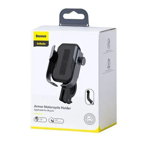 Вело-мото тримач для смартфона Baseus Armor Motorcycle (SUKJA-01) - фото 5