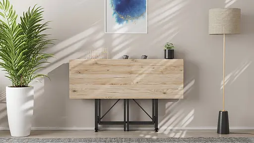 Стіл-книга трансформер Спайдер Ferrum-decor 750x1150x880 Чорний метал ДСП Дуб Сан-Марино 16 мм (FRD-105089) - фото 7