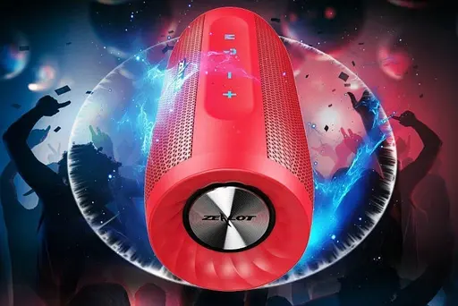 Бездротова Bluetooth колонка Zealot S16 стереозвук HiFi (Червоний) - фото 3