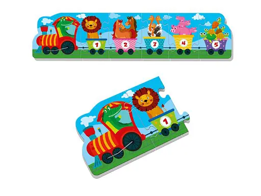 Пазлы мягкие Веселый поезд, 22x23 см (укр)