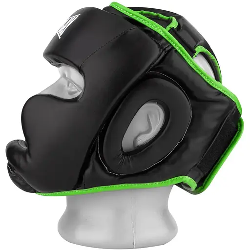 Боксерский тренировочный шлем PowerPlay 3100 PU XS Black/Green - фото 4