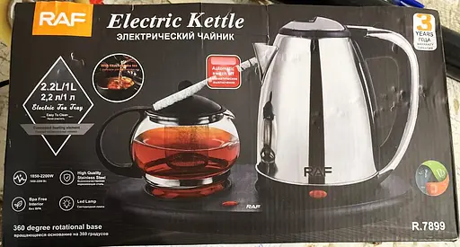 Дисковый электрочайник RAF R-7899 электрический чайник с заварником - фото 3