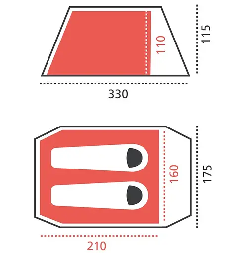 Палатка Grand Canyon Robson 2 Capulet Olive (330007) (DAS302043) - фото 2
