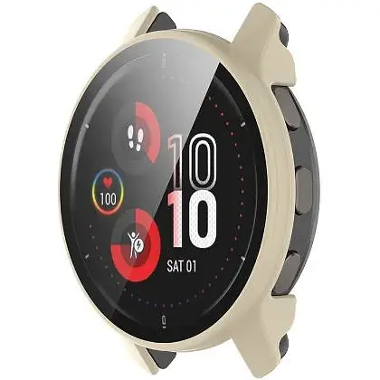 Чехол-накладка DK Пластик Gloss Glass Full Cover для Garmin Venu 2 Plus (ivory) - фото 2