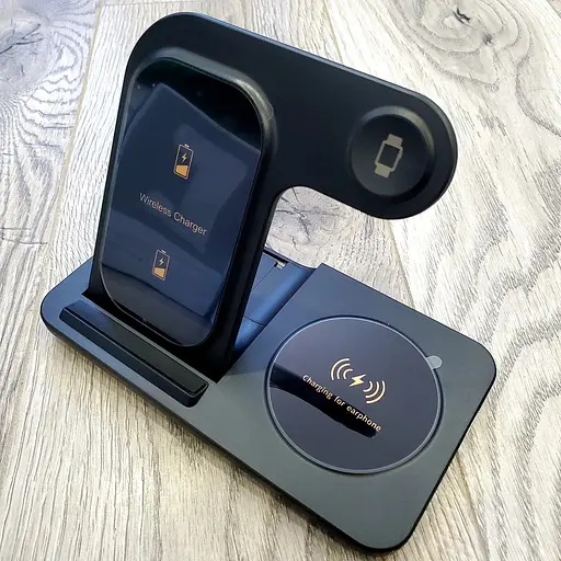 Беспроводное зарядное устройство тройной Proda PD-W8 3-в-1 Magnetic 15 W черный - фото 6