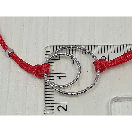 Браслет з текстилю Qvaliz з срібними вставками. 90501130КР - фото 2