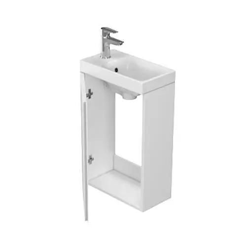 Тумба для ванной комнаты Cersanit Cet В08 с умывальником Cersanit Moduo 40 см Белый UN509-046 30412 - фото 3