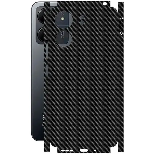 Захисна плівка StatusSKIN для Xiaomi Poco C65 Корпус Вініл Карбон чорний - фото 1