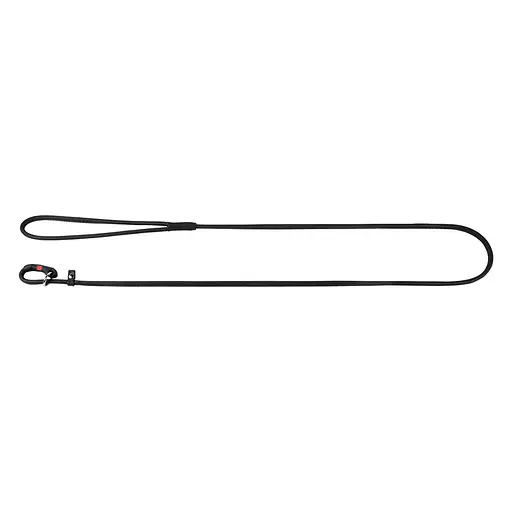Поводок-удавка для собак кожаная Waudog Soft круглая Д 4 мм Д 135 см черная - фото 2
