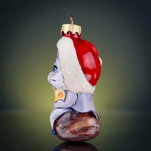 Ялинкова прикраса Різдвяні історії Мишеня святкове скло (4820001179774) - фото 2