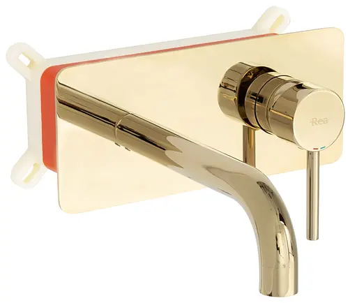 Змішувач для умивальника Rea Viva gold золото прихованого монтажу (настінний) REA-B6251 Золотий - фото 1