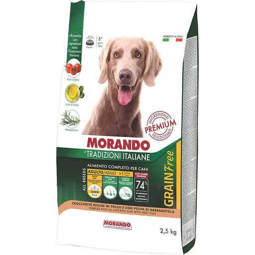 Сухий корм для собак Morando Tradizioni Grain Free з куркою та буряком 2.5 кг - фото 1