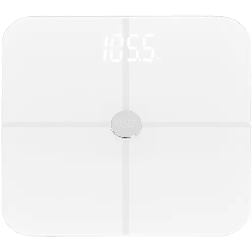 Весы напольные Adler AD 8187 white электронные/ Smart/ 180кг/ 4хААА/ автовыключение/ белые - фото 1