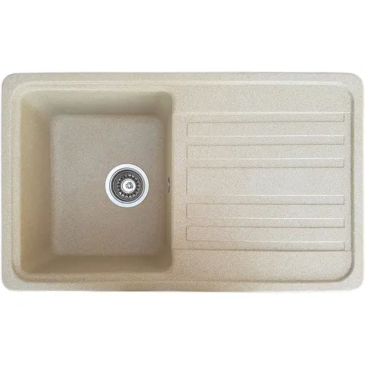 Гранитная кухонная мойка Romzha Regula 76 Bezhvy (402) с крылом - фото 1