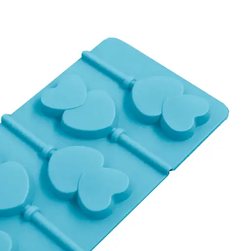 Силиконовая форма для леденцов и конфет на палочке "Сердечки", Kitchen Master Бирюзовый 87405 - фото 5