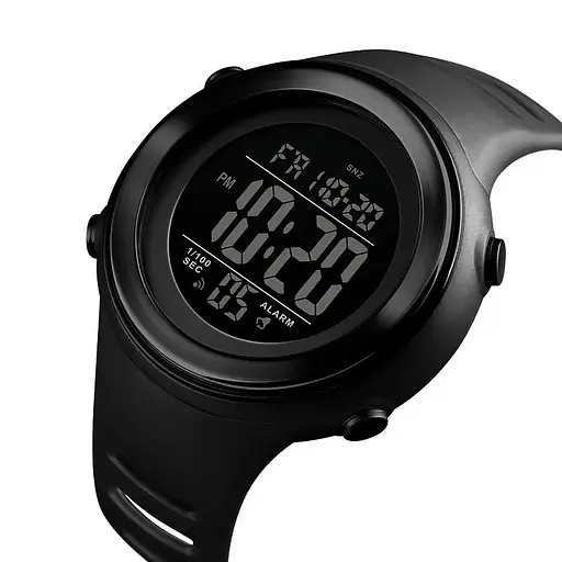 Спортивные мужские наручные часы Skmei 1394 sun (Черный с черным) - фото 2