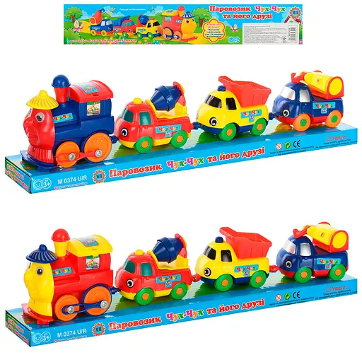 Паровоз будтехніка, 3 шт. (В асортименті) - фото 2