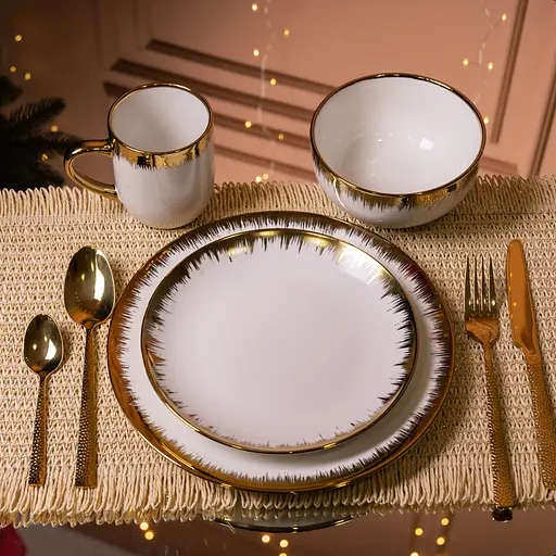 Столовый сервиз Golden Line фарфоровый 24 предмета MD-16 - фото 2