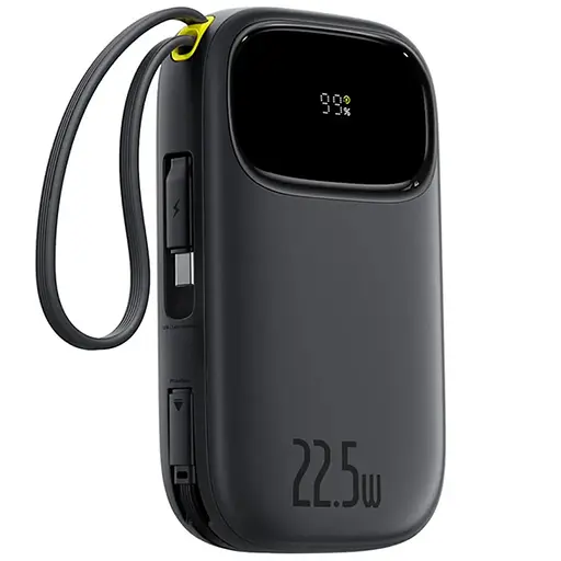 Зовнішній акумулятор Baseus Power Bank EnerFill FC31 Dual-Cable 10000mAh 22.5W (PPQD3-1022D) Black - фото 2