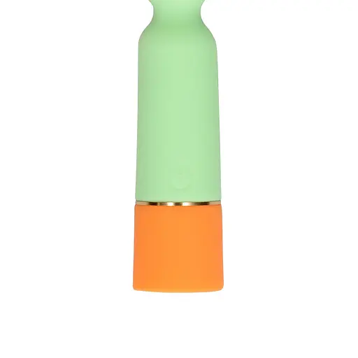 Вібратор Loveline Ribbed Mini 12 см зелений - фото 3