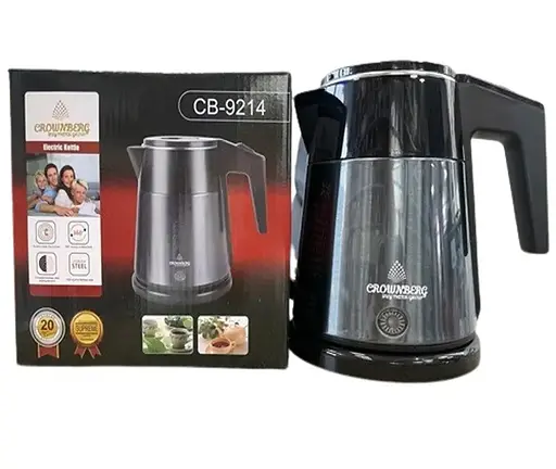 Електрочайник Crownberg CB-9214 2200Вт 1.8л Чорний - фото 1