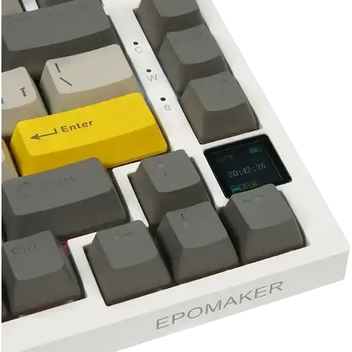 Клавіатура бездротова Epomaker AK820 Pro Flying Fish Switch UA RGB White (AK820-PRO-W-FF) - фото 3