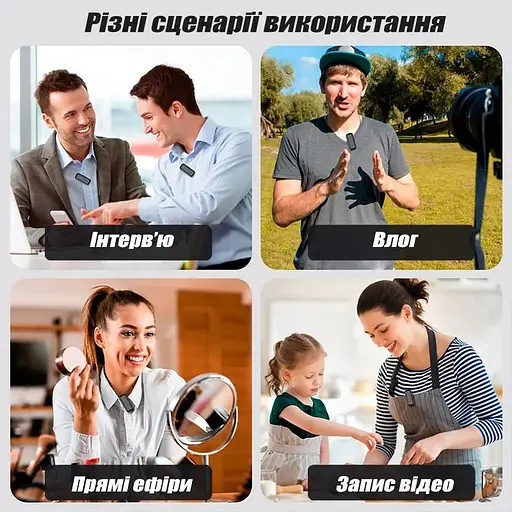 Петличка бездротова DuoMic C-Pro з зарядним кейсом USB Type C бездротовий мікрофон 2 шт - фото 9