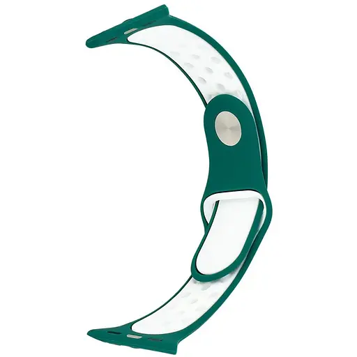 Ремешок Apple Watch Nike Sport 38/40/41 мм Темно-зеленый Белый S - фото 1