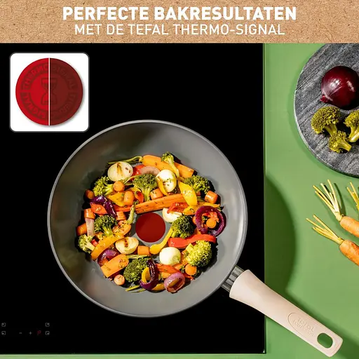 Керамическая сковорода ВОК Tefal Renewal 28 см C4301913 с керамическим антипригарным покрытием - фото 2