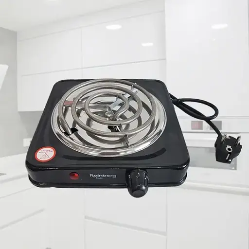 Электроплита Rainberg RB-555 спиральная настольная электрическая плита на 1 конфорку 1200 Вт Черная - фото 3