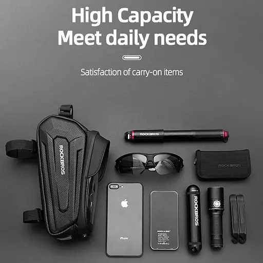 Велосумка RockBros на раму водонепроницаемая с сенсорным экраном 1.7 л - фото 9