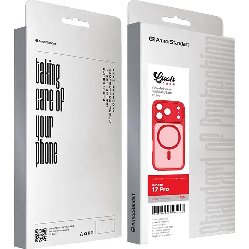 Чохол ArmorStandart Lush MagCase для Apple iPhone 17 Pro MagCase Red (ARM87495) [147194] - фото 3