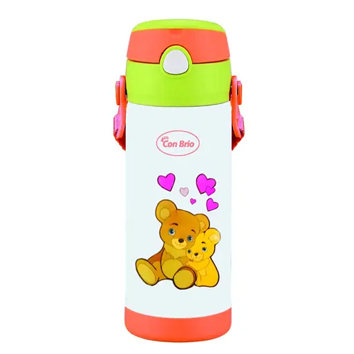 Термос Con Brio CB-391-SV нержавіюча сталь дитячий дизайн Bear 500 мл - фото 1