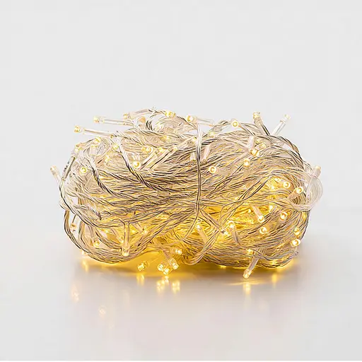 Новогодняя гирлянда комнатная нить GarlandoPro 22 м 220 LED белый провод Желтый свет W220LED22MWY - фото 2