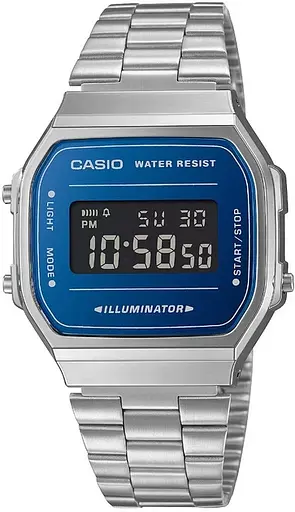 Электронные наручные часы Casio Collection A168WEM-2BEF со стальным браслетом