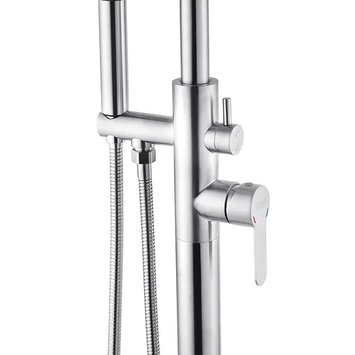 Смеситель напольный для ванны Kroner KRP Edelstahl Klassisch - ESG077 CV029975 Нержавеющая сталь - фото 6