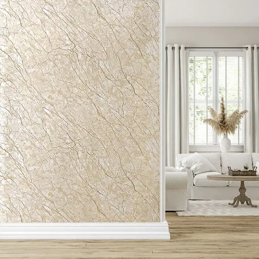 Декоративная ПВХ плита 1,22 м x 2,44 м x 3 мм Светло-бежевый мрамор SW-00001408 - фото 8