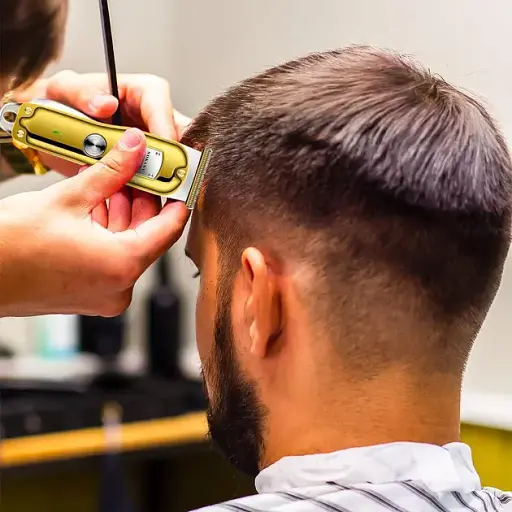 Бездротова машинка для стрижки волосся Sokany SK-LF-16003 4 насадки золотистий - фото 2