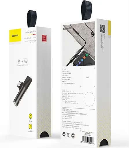 Адаптер Baseus Type-C input to 3.5 мм+Type-C L41 - фото 2