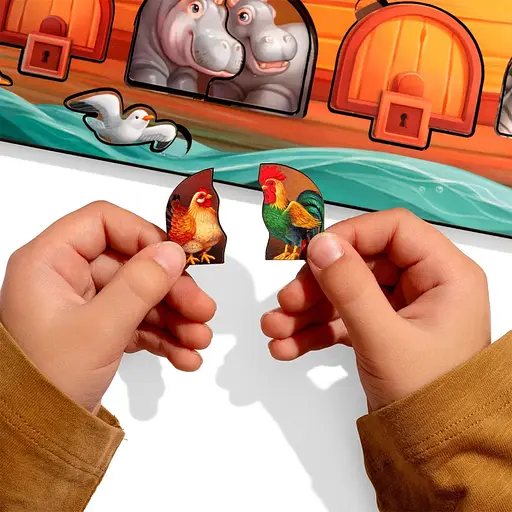 Розвиваючий пазл-вкладиш Ноїв ковчег PSD275 з фоном - фото 5