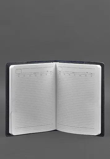 Шкіряна обкладинка для блокнота 6.0 (софт-бук) синя Crazy Horse - фото 5