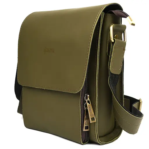 Чоловіча шкіряна сумка через плече TARWA 26х22х6 см sum0028327 - фото 5