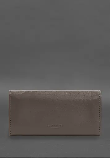 Кожаный клатч (портмоне) на кнопке 5.0 Темно-бежевый - фото 8