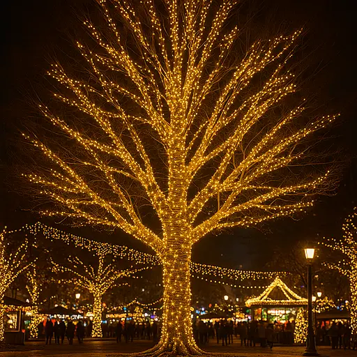 Новорічна гірлянда Різдвяна фея вулична GarlandoPro 100 м 1000 LED гірлянда на вулицю 8 режимів роботи білий провід Жовтий CF1000L100MWY - фото 3