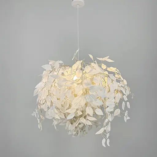 Підвісний білий світильник TRIO у флористичних мотивах d120 см Line.F MJ 185-120 - фото 8