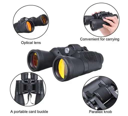 Тактический бинокль Bowang optical 50х50 с красными светофильтрами - фото 3