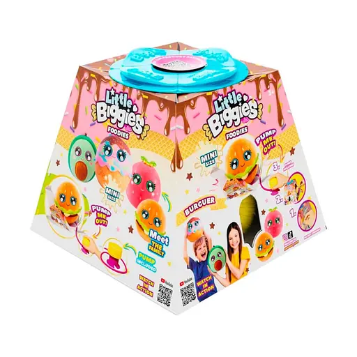 Ігровий набір серії "Little Foodies" W2 - Бургер Biggies BIG002-BU надувна іграшка, насос 22 см - фото 3